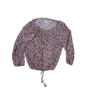 Denim & Supply Ralph Lauren Floral Boho Blouse Women’s Small | Tassel Detail Top